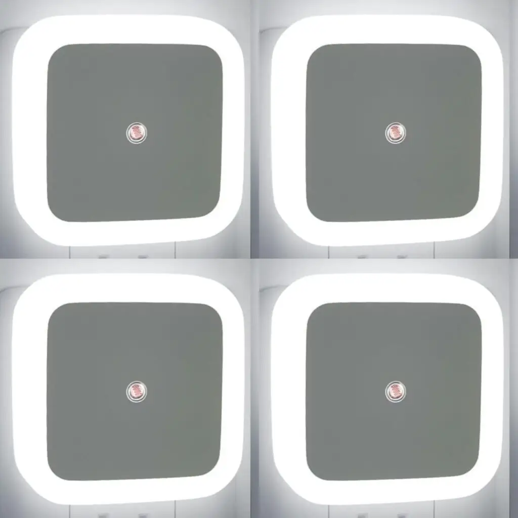 Smart Sensor LED Night Lights: 4-Pack Plug-In Bedside Illumination