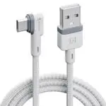 Portronics Konnect L: Fast Charge & Sync 1.2m Type-C Cable for All Devices (White)