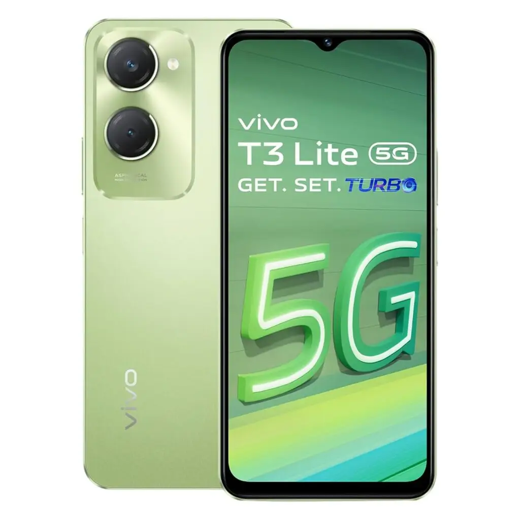 Vivo T3 Lite 5G: Sleek Vibrant Green with Ample Power and Storage