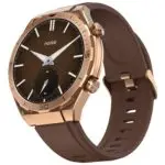 Vintage Brown Smartwatch: Sleek Metal Design, AMOLED Display, and 10-Day Battery