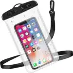 Universal Waterproof Phone Pouch - Fits All Smartphones up to 6.5 inches (Black)