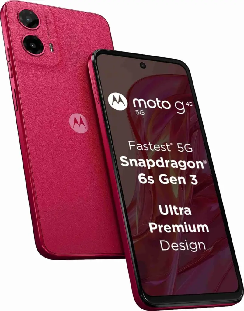 Motorola G45 5G: Viva Magenta Edition with 8GB Power & 128GB Space